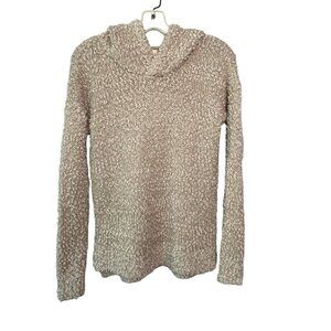 Hollister Women's Beige Pebble Chenille Hoodie Sweater Size XS